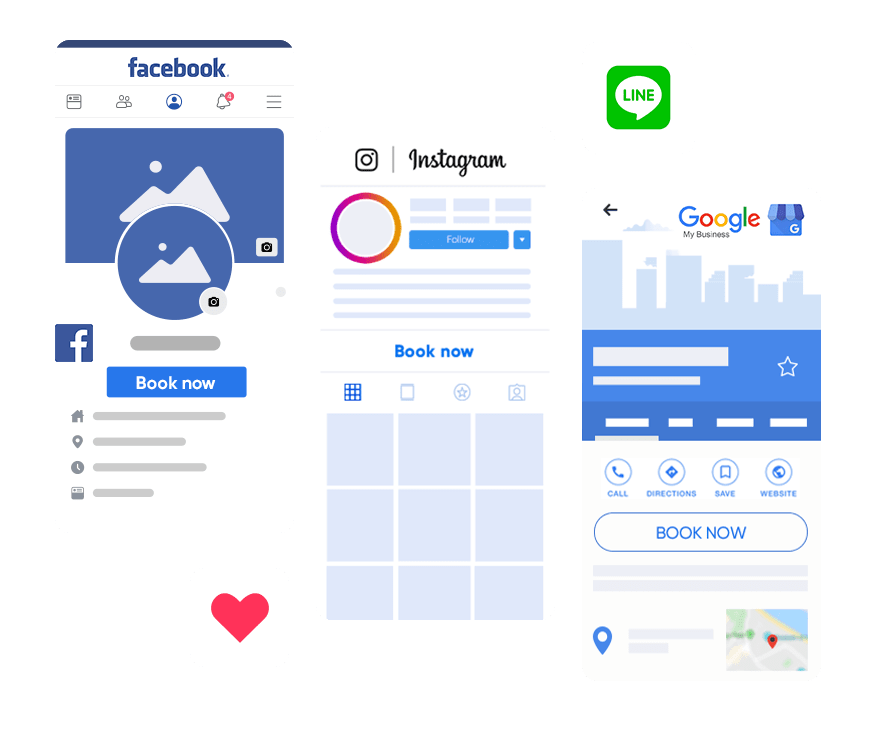 Accept Bookings via Social media image