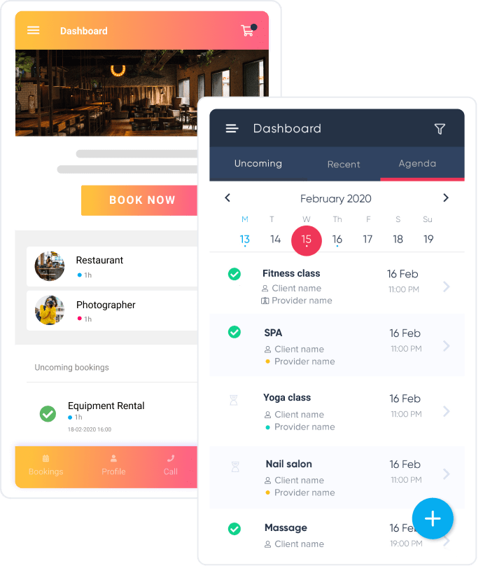 admin app mockup