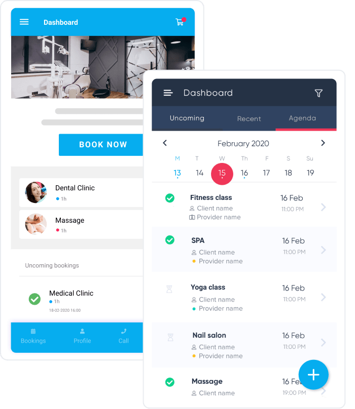 admin app mockup