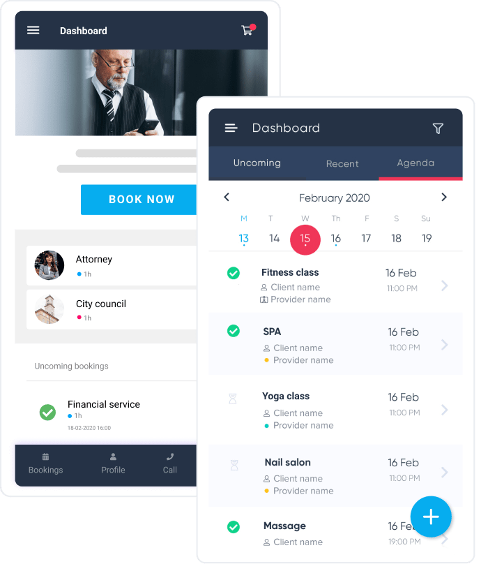 admin app mockup