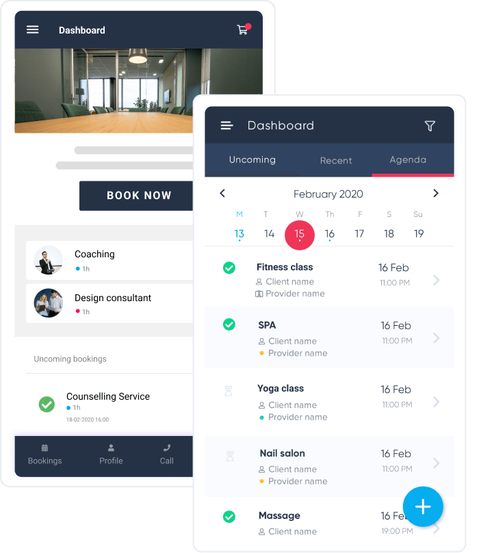 admin app mockup